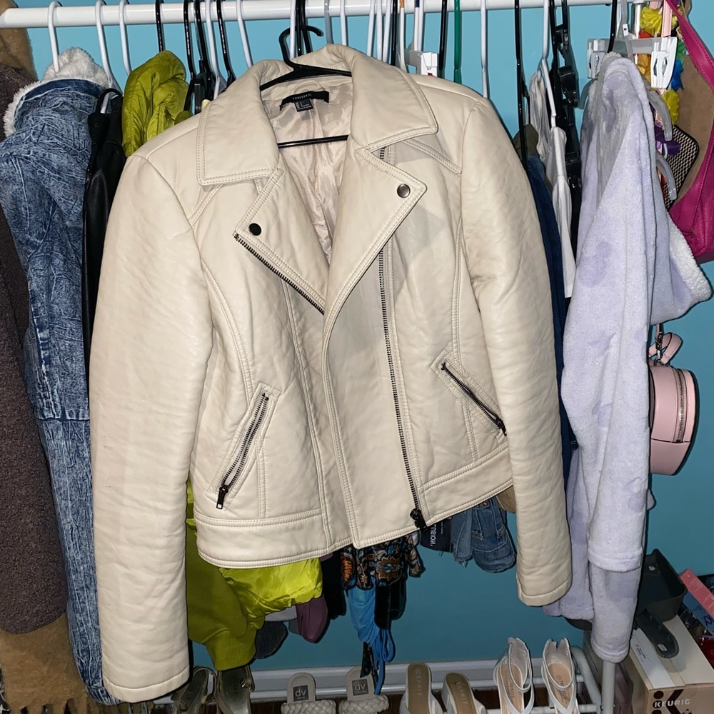 Faux Leather Women’s Jacket